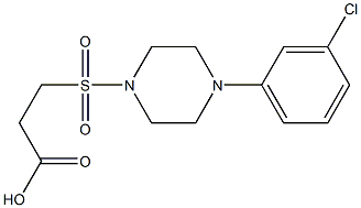 3-{[4-(3-chlorophenyl)piperazine-1-]sulfonyl}propanoic acid 구조식 이미지