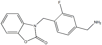 3-{[4-(aminomethyl)-2-fluorophenyl]methyl}-2,3-dihydro-1,3-benzoxazol-2-one 구조식 이미지