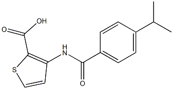 3-{[4-(propan-2-yl)benzene]amido}thiophene-2-carboxylic acid 구조식 이미지