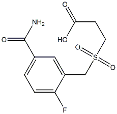 3-{[5-(aminocarbonyl)-2-fluorobenzyl]sulfonyl}propanoic acid Structure