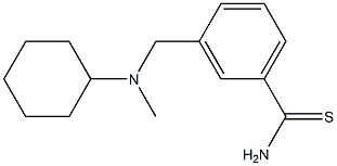 3-{[cyclohexyl(methyl)amino]methyl}benzenecarbothioamide 구조식 이미지