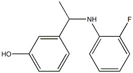 3-{1-[(2-fluorophenyl)amino]ethyl}phenol Structure