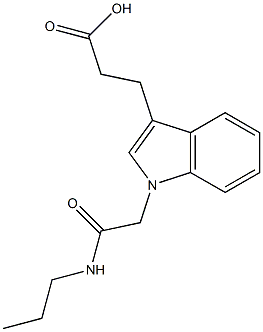 3-{1-[(propylcarbamoyl)methyl]-1H-indol-3-yl}propanoic acid Structure