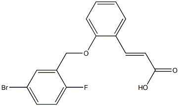 3-{2-[(5-bromo-2-fluorophenyl)methoxy]phenyl}prop-2-enoic acid 구조식 이미지