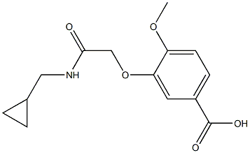 3-{2-[(cyclopropylmethyl)amino]-2-oxoethoxy}-4-methoxybenzoic acid 구조식 이미지