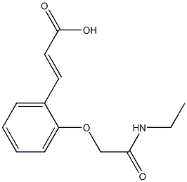 3-{2-[(ethylcarbamoyl)methoxy]phenyl}prop-2-enoic acid Structure