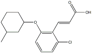 3-{2-chloro-6-[(3-methylcyclohexyl)oxy]phenyl}prop-2-enoic acid Structure