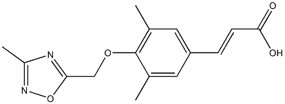 3-{3,5-dimethyl-4-[(3-methyl-1,2,4-oxadiazol-5-yl)methoxy]phenyl}prop-2-enoic acid Structure