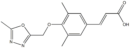 3-{3,5-dimethyl-4-[(5-methyl-1,3,4-oxadiazol-2-yl)methoxy]phenyl}prop-2-enoic acid Structure