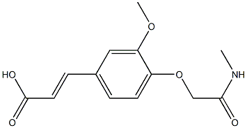 3-{3-methoxy-4-[(methylcarbamoyl)methoxy]phenyl}prop-2-enoic acid Structure