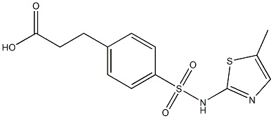 3-{4-[(5-methyl-1,3-thiazol-2-yl)sulfamoyl]phenyl}propanoic acid 구조식 이미지