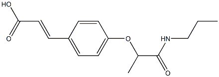 3-{4-[1-(propylcarbamoyl)ethoxy]phenyl}prop-2-enoic acid 구조식 이미지