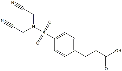 3-{4-[bis(cyanomethyl)sulfamoyl]phenyl}propanoic acid 구조식 이미지