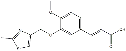 3-{4-methoxy-3-[(2-methyl-1,3-thiazol-4-yl)methoxy]phenyl}prop-2-enoic acid Structure