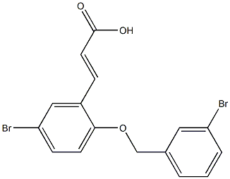 3-{5-bromo-2-[(3-bromophenyl)methoxy]phenyl}prop-2-enoic acid Structure