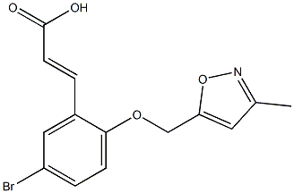 3-{5-bromo-2-[(3-methyl-1,2-oxazol-5-yl)methoxy]phenyl}prop-2-enoic acid 구조식 이미지