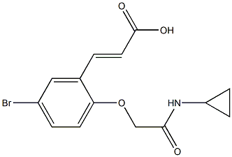 3-{5-bromo-2-[(cyclopropylcarbamoyl)methoxy]phenyl}prop-2-enoic acid Structure