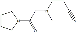 3-{methyl[2-oxo-2-(pyrrolidin-1-yl)ethyl]amino}propanenitrile 구조식 이미지