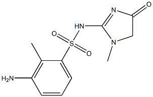 3-amino-2-methyl-N-(1-methyl-4-oxo-4,5-dihydro-1H-imidazol-2-yl)benzene-1-sulfonamide 구조식 이미지