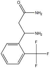 3-amino-3-[2-(trifluoromethyl)phenyl]propanamide 구조식 이미지