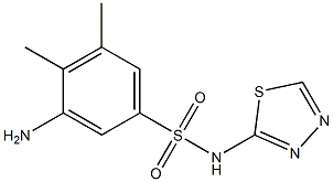 3-amino-4,5-dimethyl-N-(1,3,4-thiadiazol-2-yl)benzene-1-sulfonamide 구조식 이미지