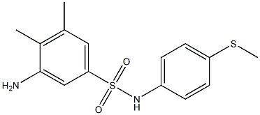 3-amino-4,5-dimethyl-N-[4-(methylsulfanyl)phenyl]benzene-1-sulfonamide Structure