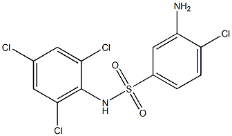 3-amino-4-chloro-N-(2,4,6-trichlorophenyl)benzene-1-sulfonamide Structure