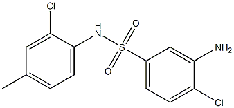 3-amino-4-chloro-N-(2-chloro-4-methylphenyl)benzene-1-sulfonamide 구조식 이미지