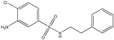 3-amino-4-chloro-N-(2-phenylethyl)benzene-1-sulfonamide 구조식 이미지