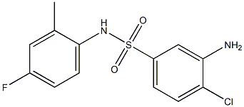 3-amino-4-chloro-N-(4-fluoro-2-methylphenyl)benzene-1-sulfonamide 구조식 이미지