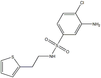 3-amino-4-chloro-N-[2-(thiophen-2-yl)ethyl]benzene-1-sulfonamide 구조식 이미지