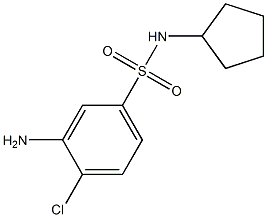 3-amino-4-chloro-N-cyclopentylbenzene-1-sulfonamide 구조식 이미지
