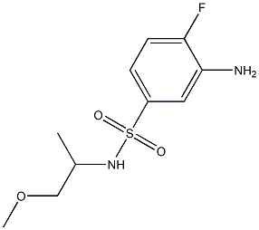 3-amino-4-fluoro-N-(1-methoxypropan-2-yl)benzene-1-sulfonamide 구조식 이미지
