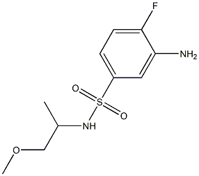 3-amino-4-fluoro-N-(1-methoxypropan-2-yl)benzene-1-sulfonamide Structure