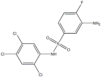 3-amino-4-fluoro-N-(2,4,5-trichlorophenyl)benzene-1-sulfonamide Structure