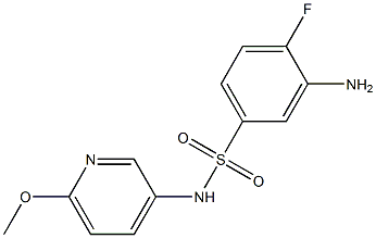 3-amino-4-fluoro-N-(6-methoxypyridin-3-yl)benzene-1-sulfonamide Structure