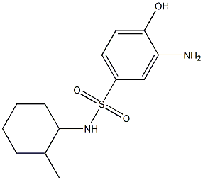 3-amino-4-hydroxy-N-(2-methylcyclohexyl)benzene-1-sulfonamide 구조식 이미지
