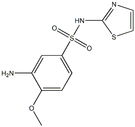3-amino-4-methoxy-N-(1,3-thiazol-2-yl)benzene-1-sulfonamide Structure