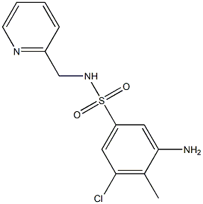 3-amino-5-chloro-4-methyl-N-(pyridin-2-ylmethyl)benzene-1-sulfonamide Structure