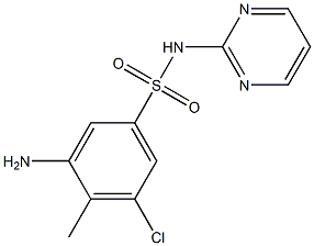 3-amino-5-chloro-4-methyl-N-(pyrimidin-2-yl)benzene-1-sulfonamide 구조식 이미지