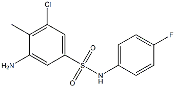 3-amino-5-chloro-N-(4-fluorophenyl)-4-methylbenzene-1-sulfonamide Structure