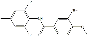 3-amino-N-(2,6-dibromo-4-methylphenyl)-4-methoxybenzamide 구조식 이미지