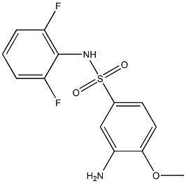 3-amino-N-(2,6-difluorophenyl)-4-methoxybenzene-1-sulfonamide 구조식 이미지