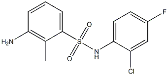 3-amino-N-(2-chloro-4-fluorophenyl)-2-methylbenzene-1-sulfonamide 구조식 이미지