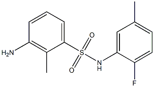 3-amino-N-(2-fluoro-5-methylphenyl)-2-methylbenzene-1-sulfonamide Structure