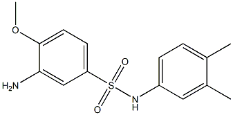 3-amino-N-(3,4-dimethylphenyl)-4-methoxybenzene-1-sulfonamide 구조식 이미지