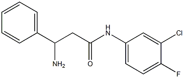 3-amino-N-(3-chloro-4-fluorophenyl)-3-phenylpropanamide Structure