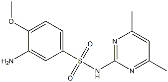 3-amino-N-(4,6-dimethylpyrimidin-2-yl)-4-methoxybenzene-1-sulfonamide 구조식 이미지