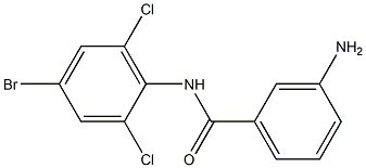 3-amino-N-(4-bromo-2,6-dichlorophenyl)benzamide 구조식 이미지