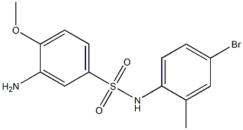 3-amino-N-(4-bromo-2-methylphenyl)-4-methoxybenzene-1-sulfonamide 구조식 이미지